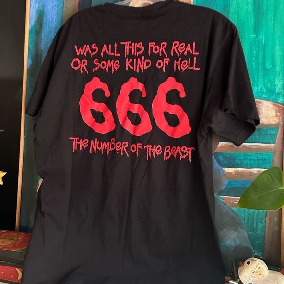 Iron Maiden The Number Of The Beast 666 ~ Black T-Shirt Size Large - Picture 7 of 14